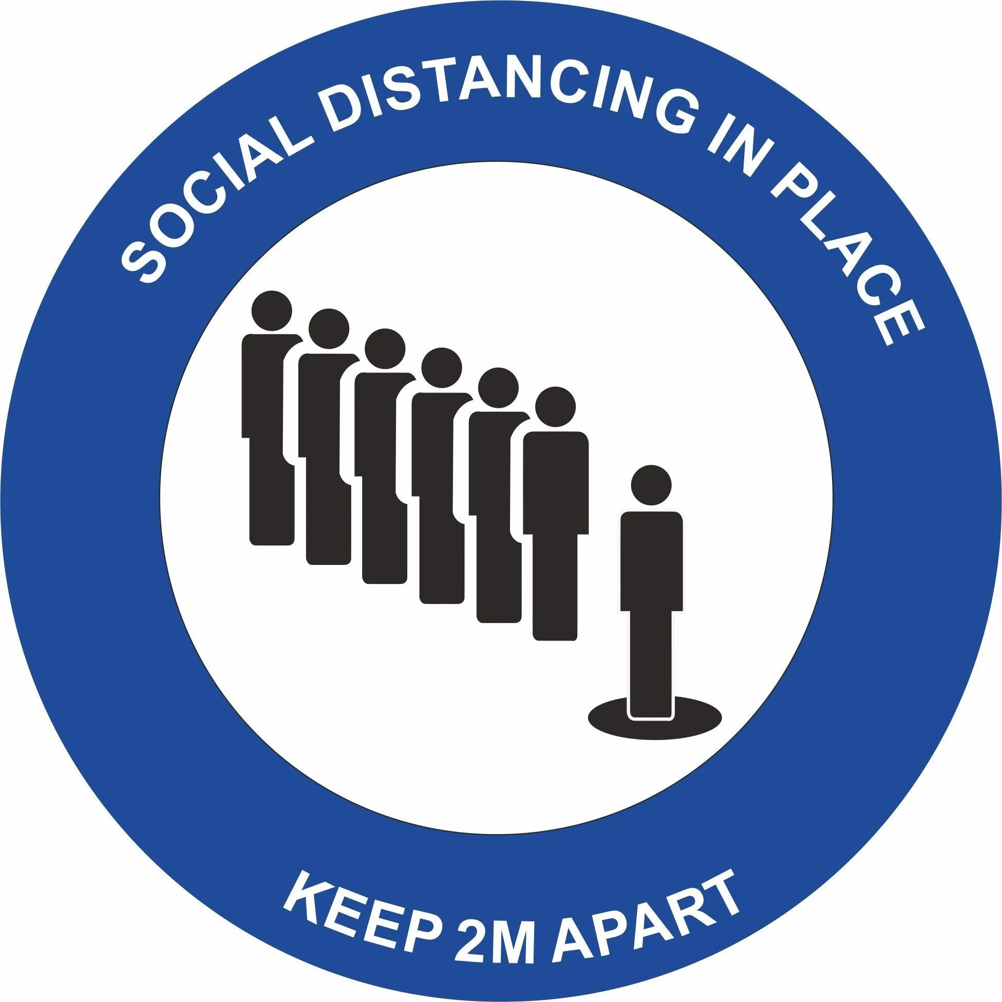 Social Distancing in place Keep 2m apart Floor Sign