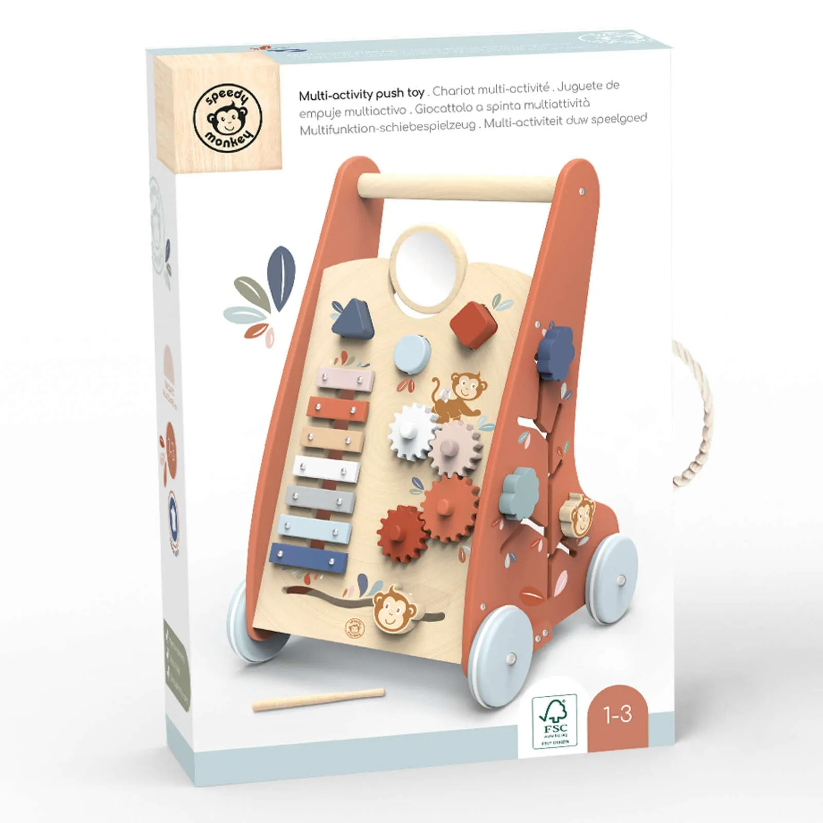 Speedy Monkey Multi Activity Push Walker