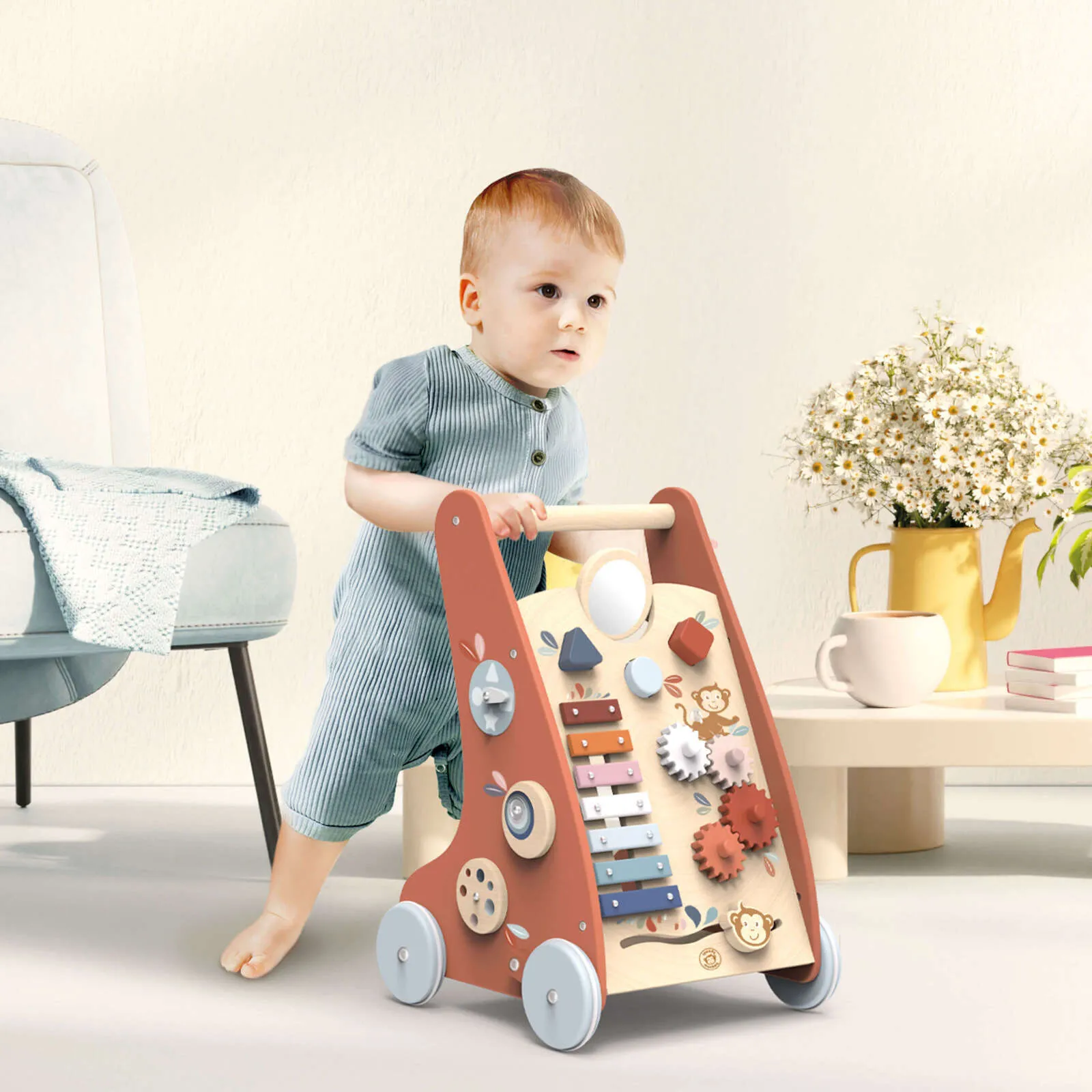 Speedy Monkey Multi Activity Push Walker