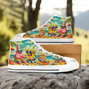 Spongebob Squarepants Patrick Shoes High Top Sneakers for Kids and Adults