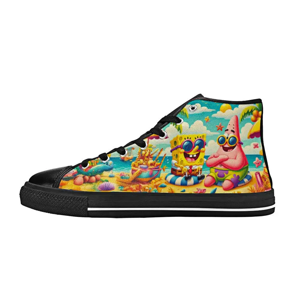 Spongebob Squarepants Patrick Shoes High Top Sneakers for Kids and Adults