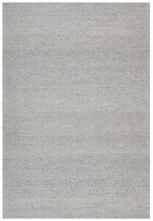 Studio Oskar Felted Wool Striped Rug Grey
