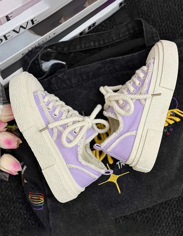 Summer Lace-up Casual Canvas Shoes 35-44