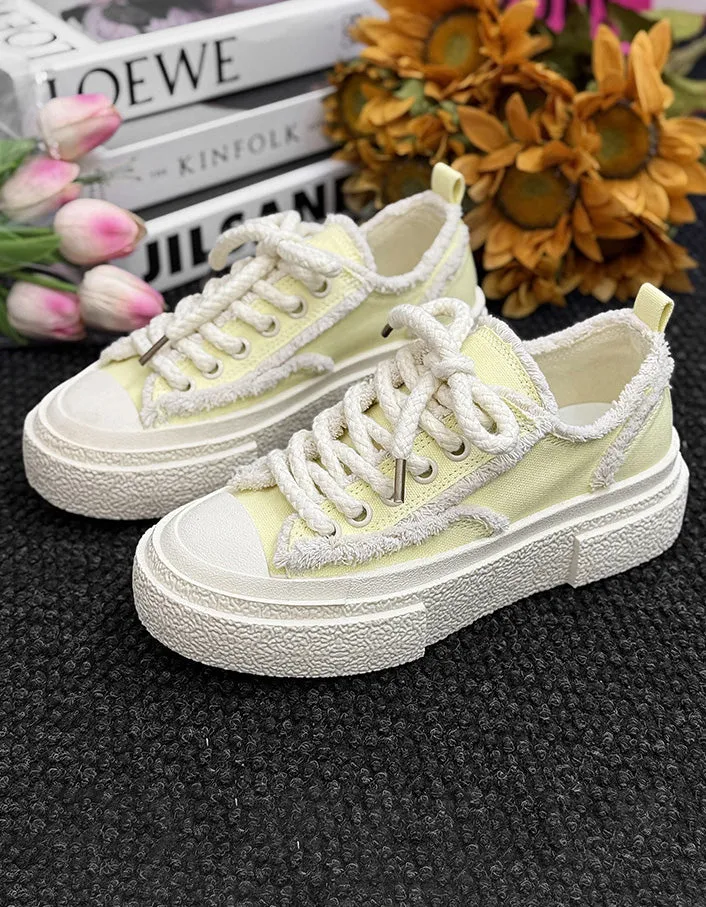 Summer Lace-up Casual Canvas Shoes 35-44