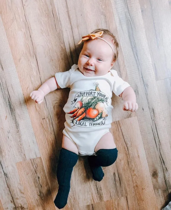 Support Your Local Farmer L/Slv Bodysuit