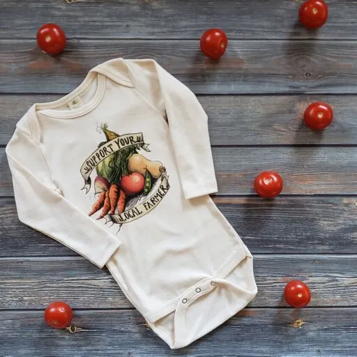 Support Your Local Farmer L/Slv Bodysuit