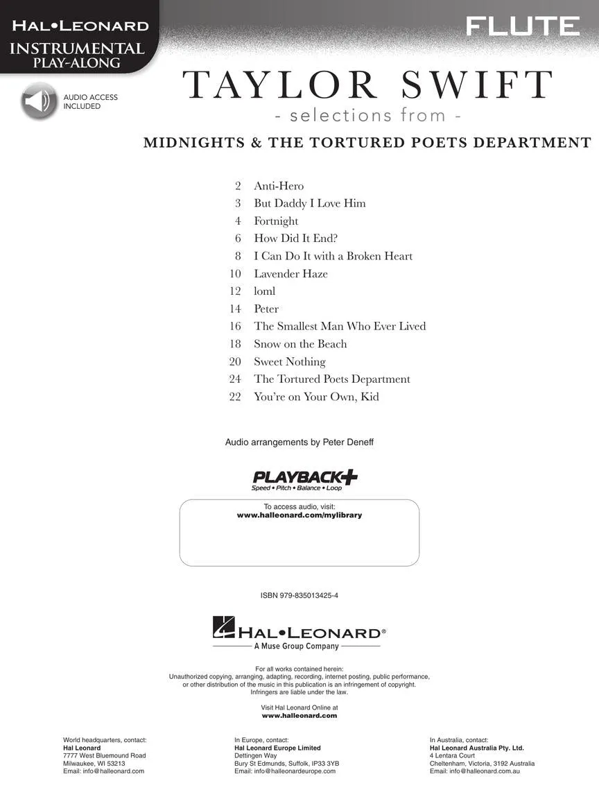 Taylor Swift – Selections from Midnights & The Tortured Poets Department