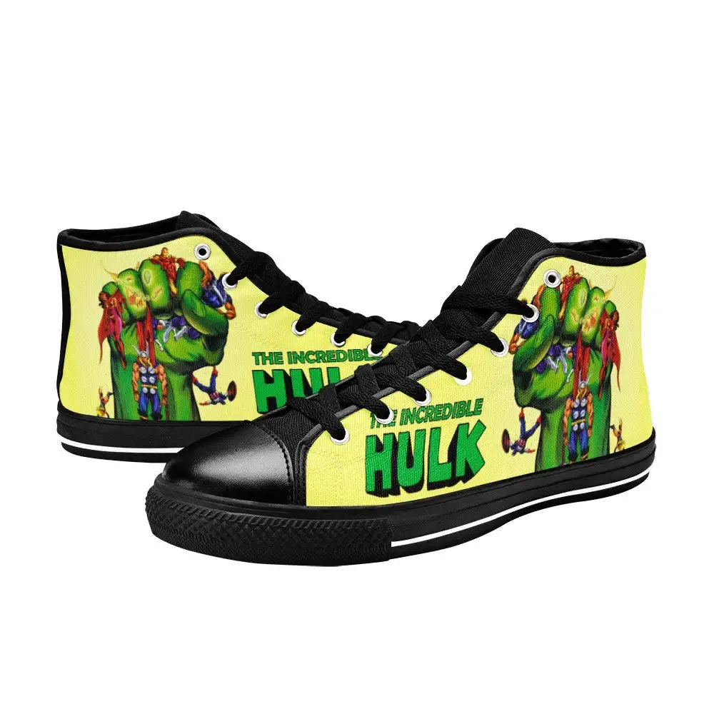 The Incredible Hulk Shoes High Top Sneakers for Kids and Adults