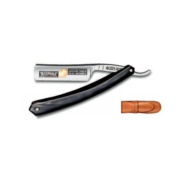 Thiers-Issard 6/8" 'Bucephale' Black Horn Straight Razor