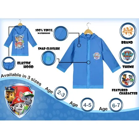 Toddler's Paw Patrol or Disney Rain Slicker