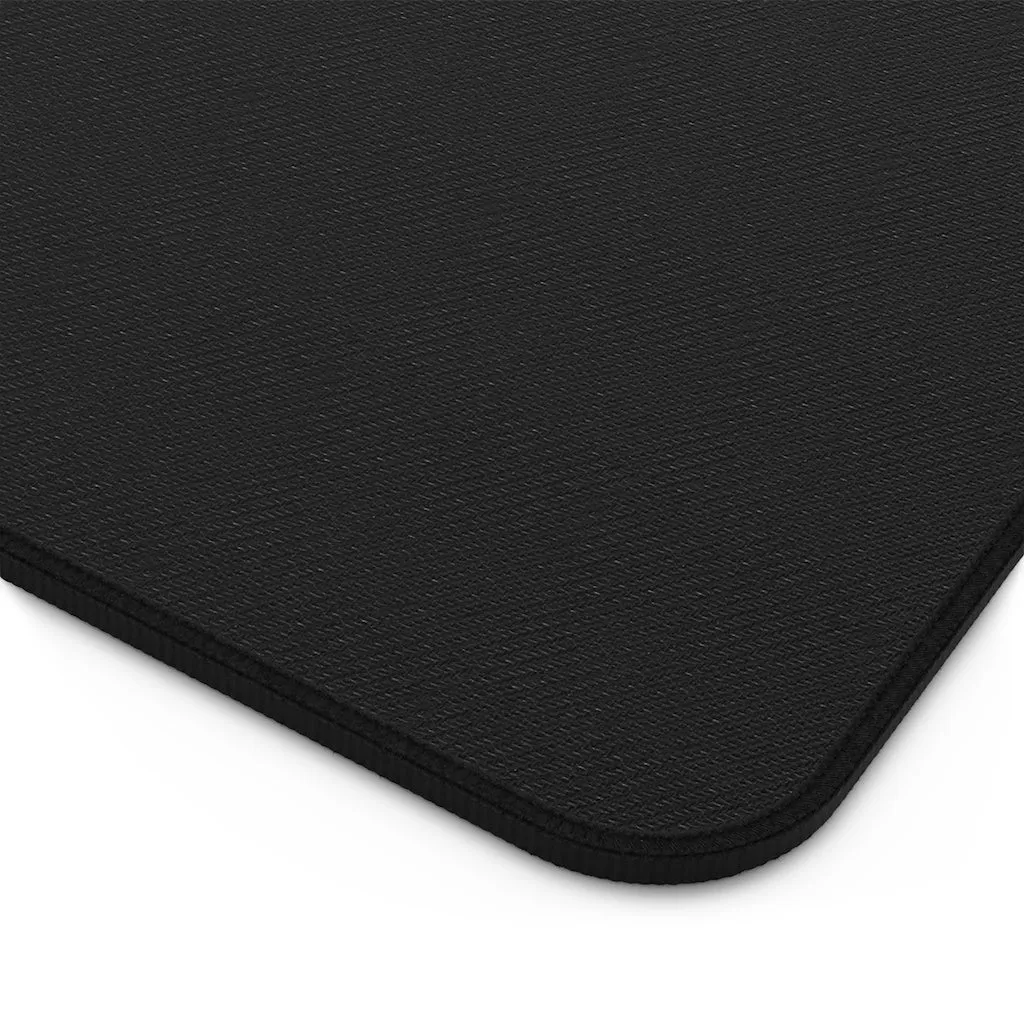 Turquoise, Tan and Black Ethnic Pattern Desk Mat Large