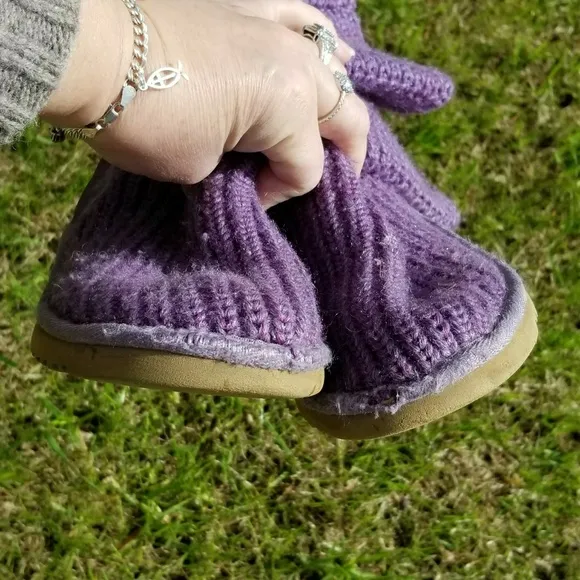 UGG Purple Sweater Boots Size 4