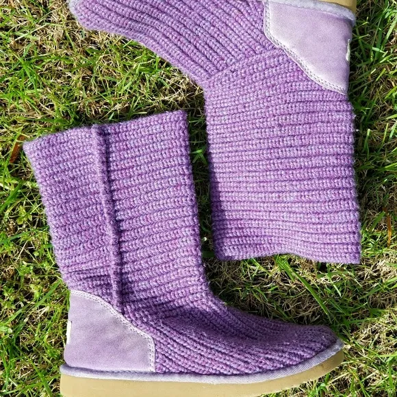 UGG Purple Sweater Boots Size 4