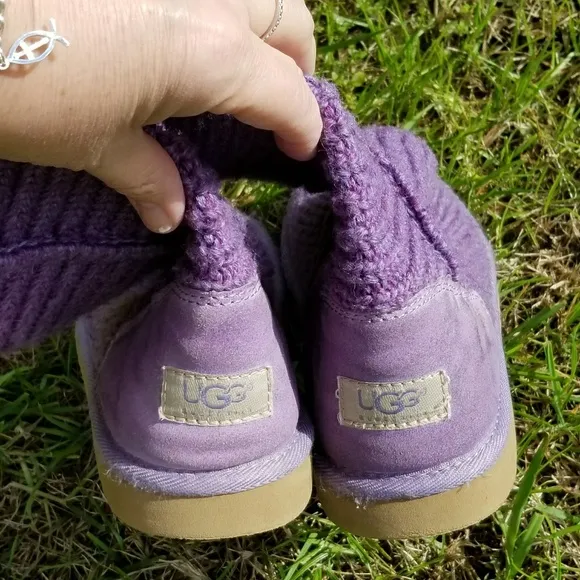 UGG Purple Sweater Boots Size 4