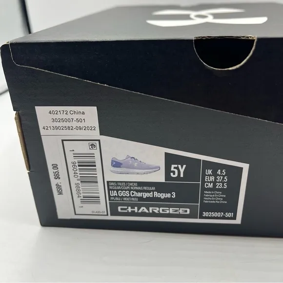 Under ArmourCharged Rogue Youth 3 (Big Kid) Purple Violet New In Box