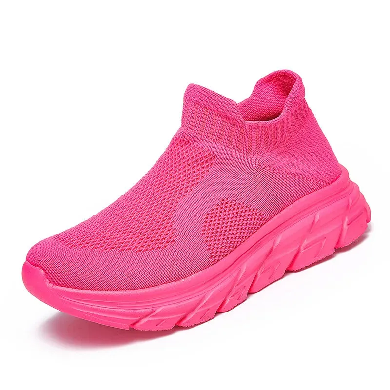 Unisex Sneakers – Breathable Slip-on Lightweight Sports Trainers (Up to Size 46)