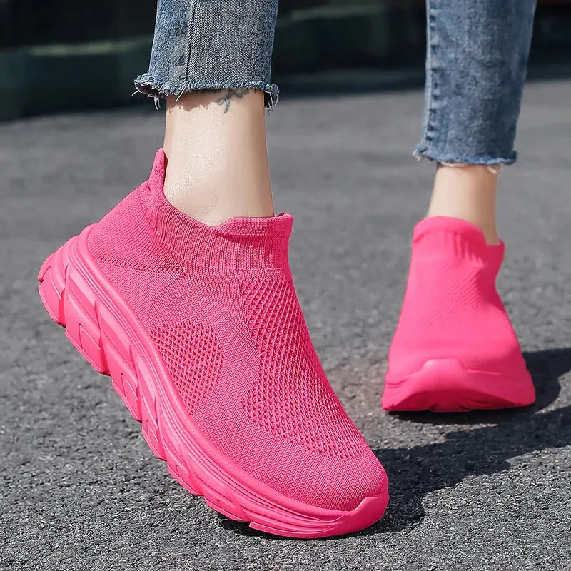 Unisex Sneakers – Breathable Slip-on Lightweight Sports Trainers (Up to Size 46)