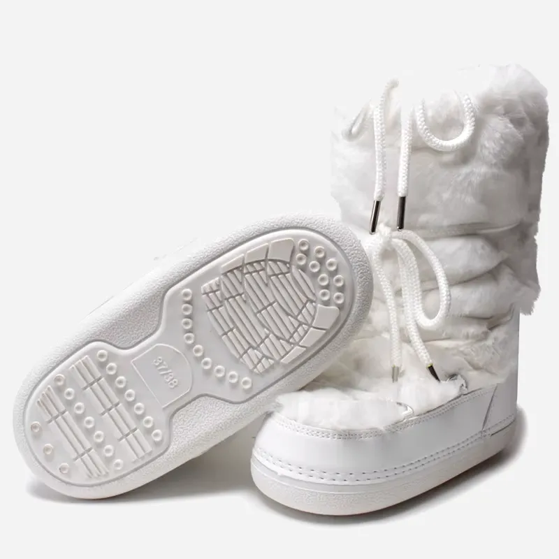 White Snow Boots Long