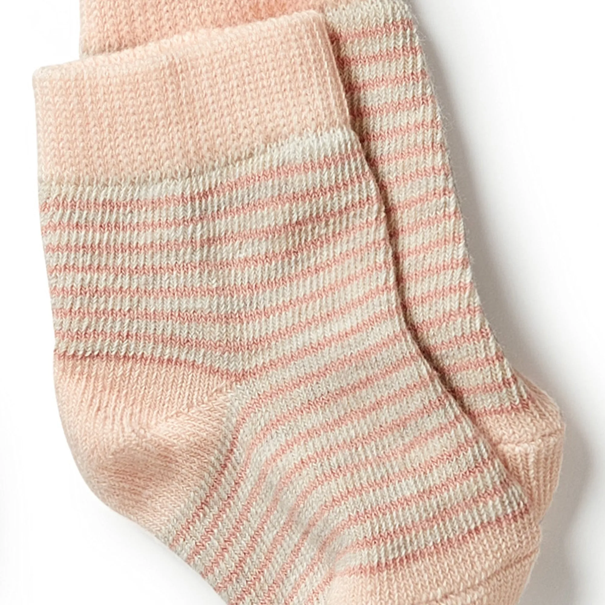 WILSON & FRENCHY ORGANIC 3 PACK SOCK PEACH/SHELL/OATMEAL