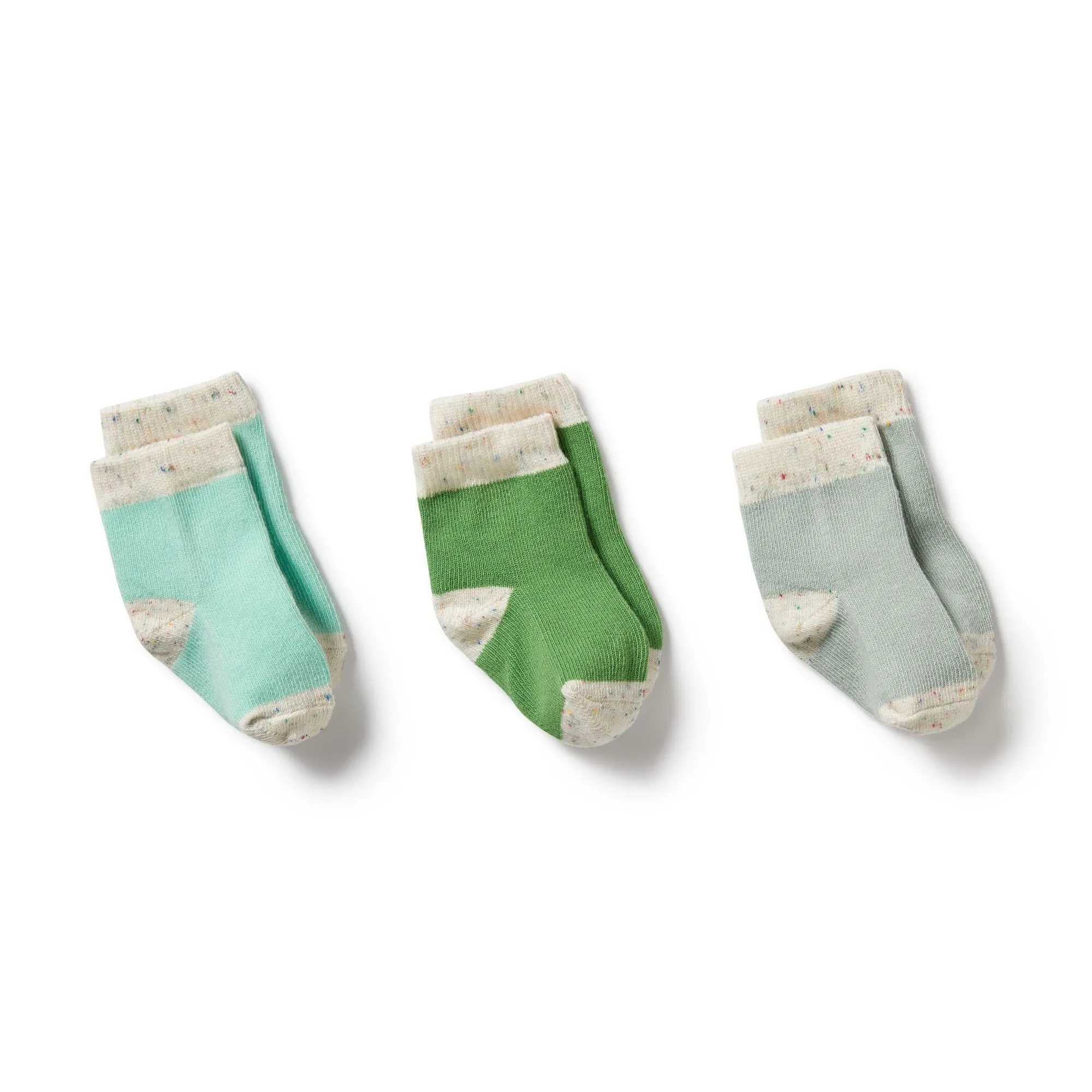 Wilson   Frenchy Organic Baby Sock 3 Pack - Mint
