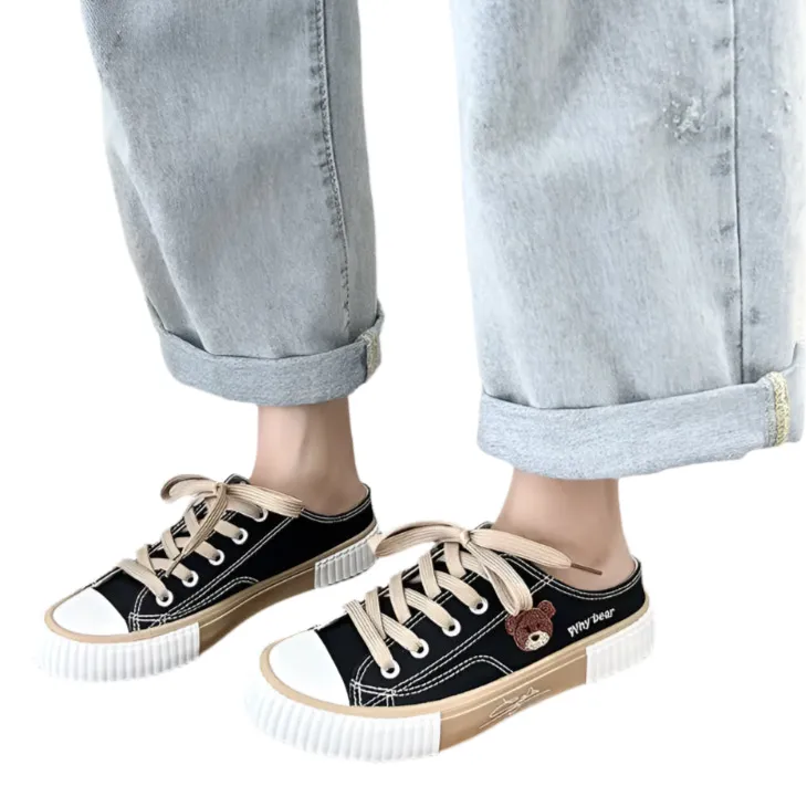 Women Cute Bear Canvas Shoes