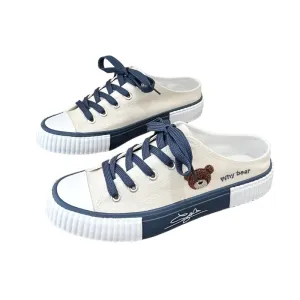 Women Cute Bear Canvas Shoes