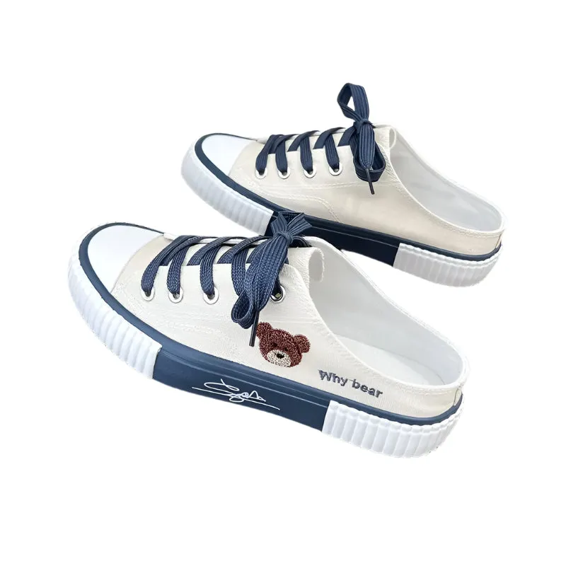 Women Cute Bear Canvas Shoes