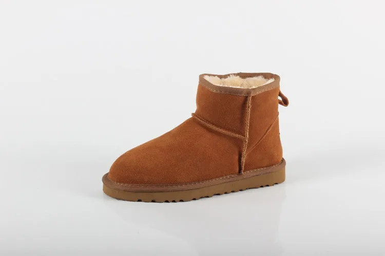 Women Men Fashion High Quality Women Genuine Suede Leather Australia Classic Warm Winter Unisex Snow Boots Size plus size