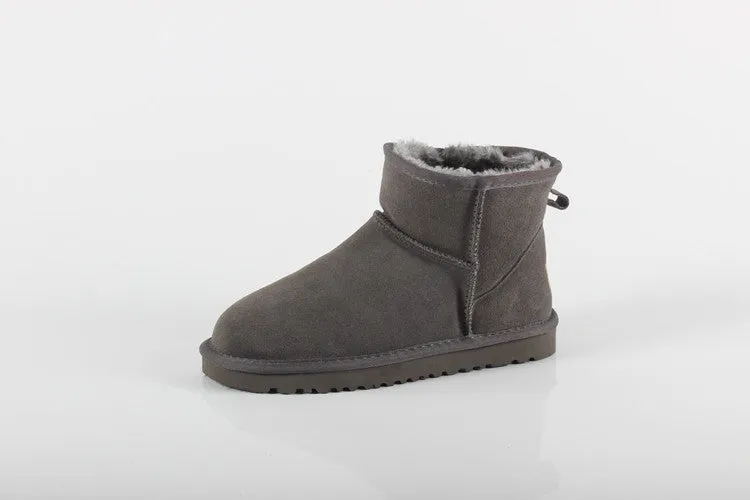 Women Men Fashion High Quality Women Genuine Suede Leather Australia Classic Warm Winter Unisex Snow Boots Size plus size