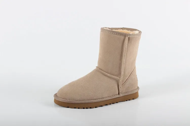 Women Men Fashion High Quality Women Genuine Suede Leather Australia Classic Warm Winter Unisex Snow Boots Size plus size