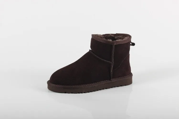 Women Men Fashion High Quality Women Genuine Suede Leather Australia Classic Warm Winter Unisex Snow Boots Size plus size