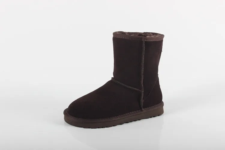 Women Men Fashion High Quality Women Genuine Suede Leather Australia Classic Warm Winter Unisex Snow Boots Size plus size