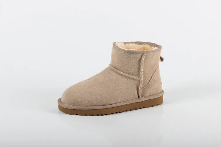 Women Men Fashion High Quality Women Genuine Suede Leather Australia Classic Warm Winter Unisex Snow Boots Size plus size