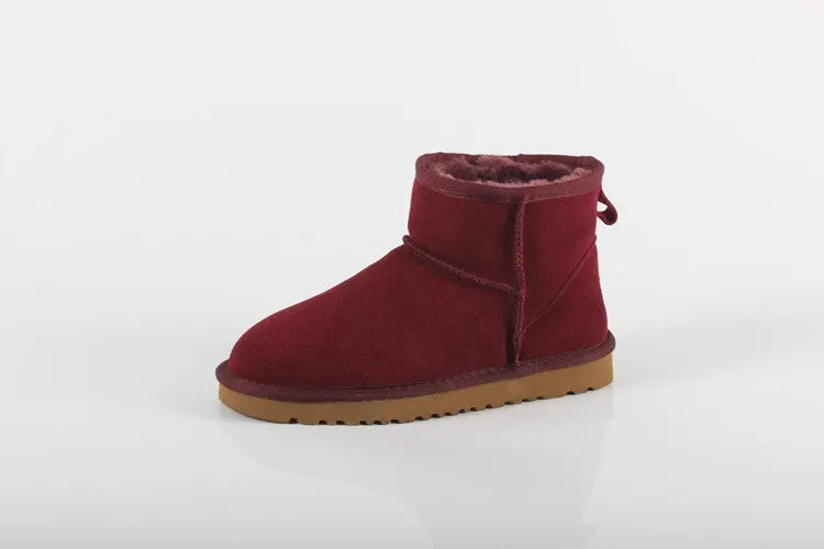 Women Men Fashion High Quality Women Genuine Suede Leather Australia Classic Warm Winter Unisex Snow Boots Size plus size