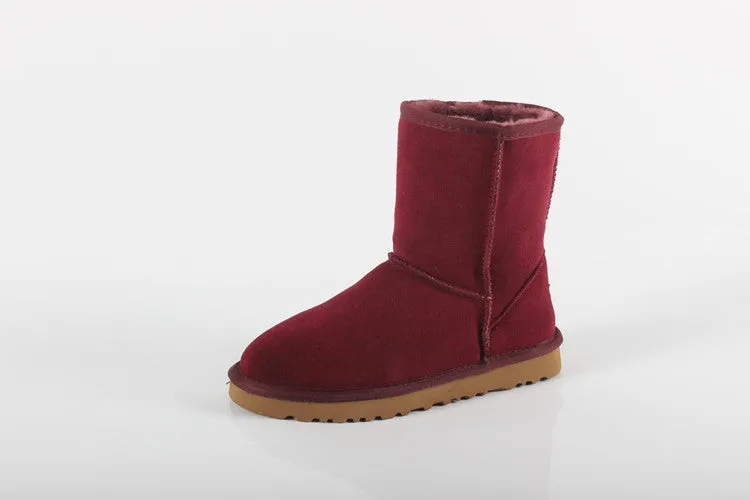 Women Men Fashion High Quality Women Genuine Suede Leather Australia Classic Warm Winter Unisex Snow Boots Size plus size