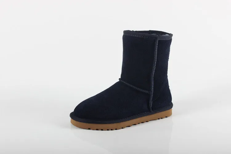 Women Men Fashion High Quality Women Genuine Suede Leather Australia Classic Warm Winter Unisex Snow Boots Size plus size