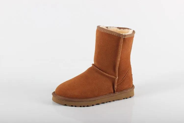 Women Men Fashion High Quality Women Genuine Suede Leather Australia Classic Warm Winter Unisex Snow Boots Size plus size