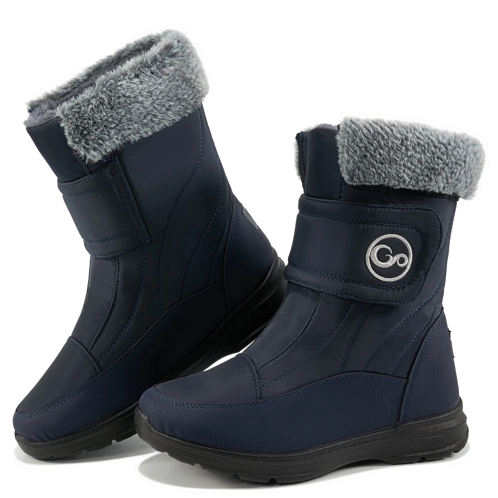 Women Snow Boots Winter Slip On Mid Calf Boots for Women Waterproof Comfortable Outdoor Shoes