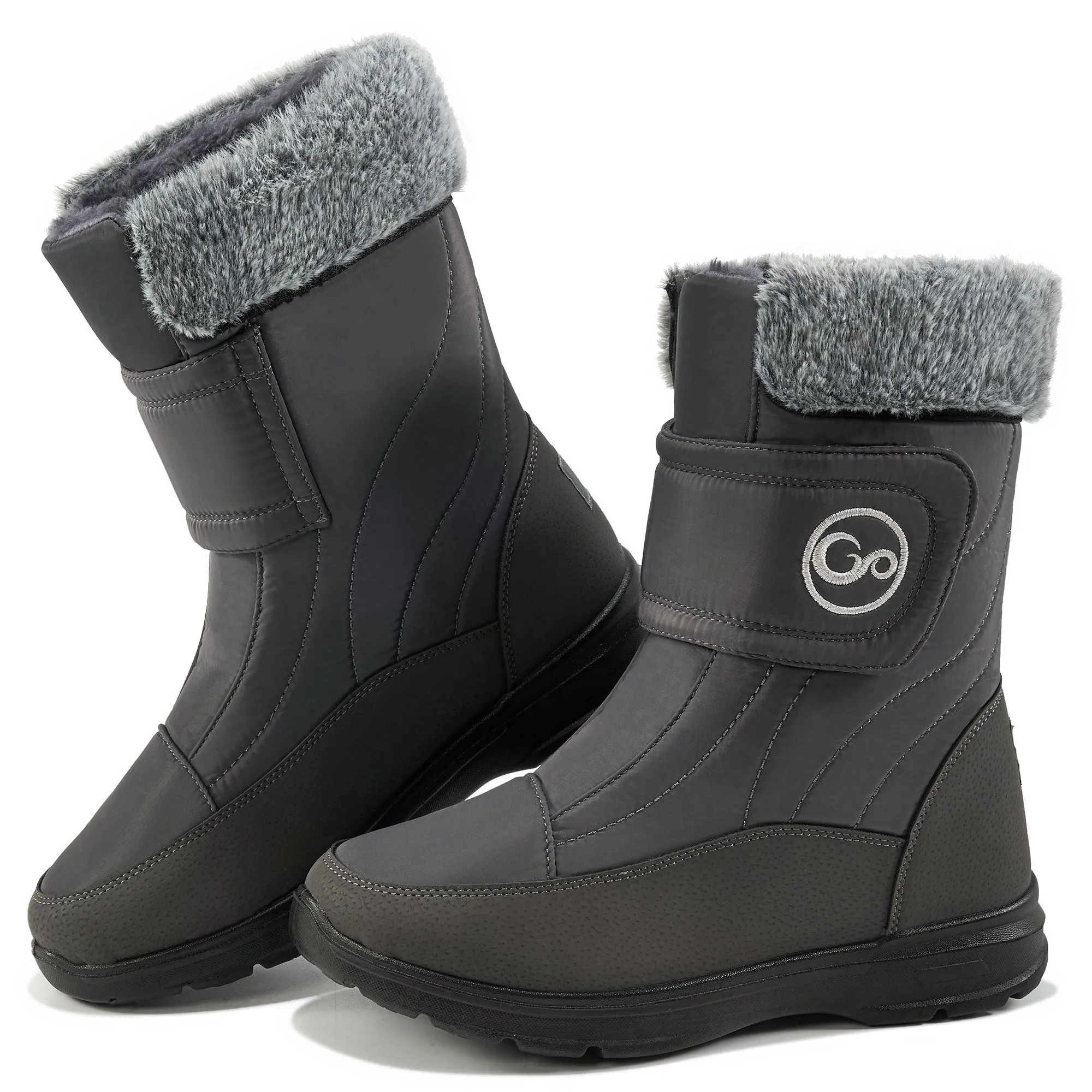 Women Snow Boots Winter Slip On Mid Calf Boots for Women Waterproof Comfortable Outdoor Shoes