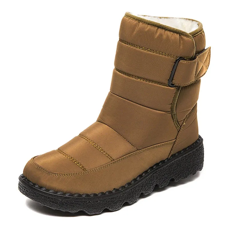 Women's Boots Snow Solid Women Shoes Platform Shoes Woman Casual Waterproof Mid High Boots Soft Winter Girls Boots Botas Mujer