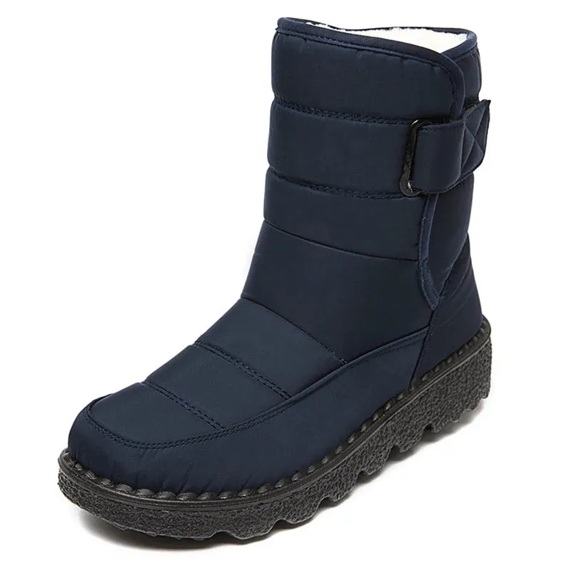 Women's Boots Snow Solid Women Shoes Platform Shoes Woman Casual Waterproof Mid High Boots Soft Winter Girls Boots Botas Mujer