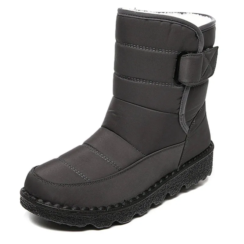 Women's Boots Snow Solid Women Shoes Platform Shoes Woman Casual Waterproof Mid High Boots Soft Winter Girls Boots Botas Mujer