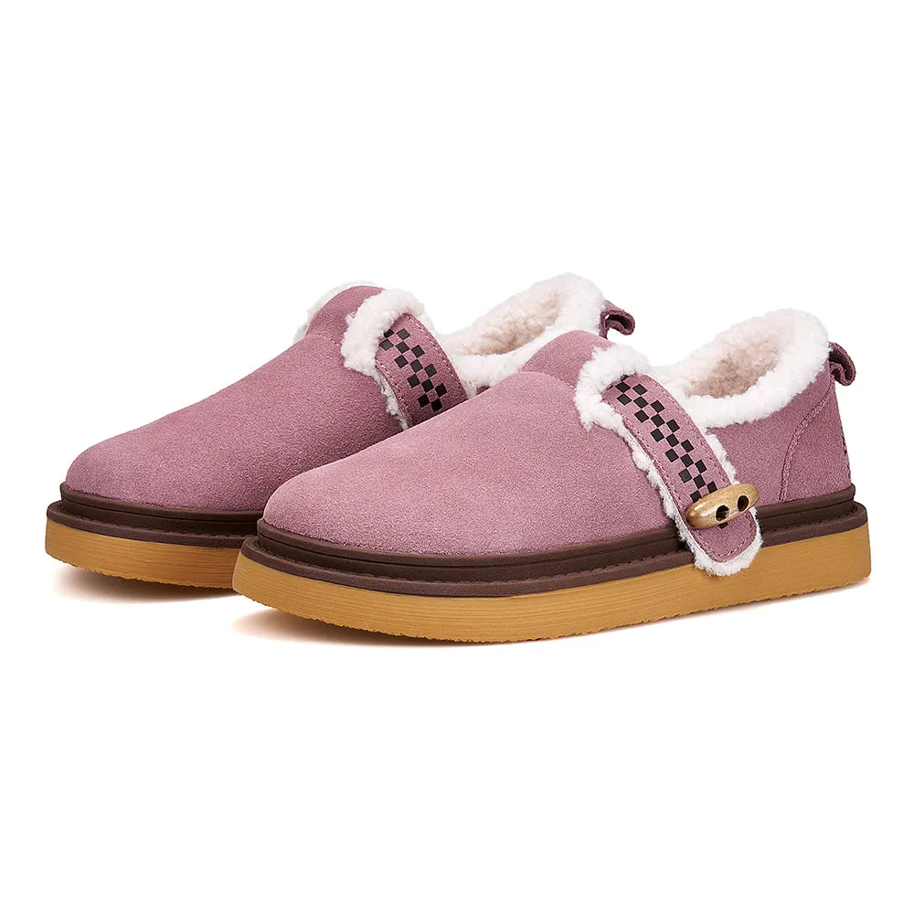 Women's Leather Slip-on Short Ankle Boots -58127W