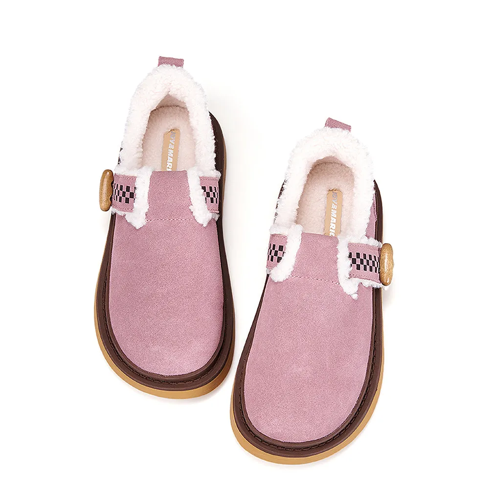 Women's Leather Slip-on Short Ankle Boots -58127W