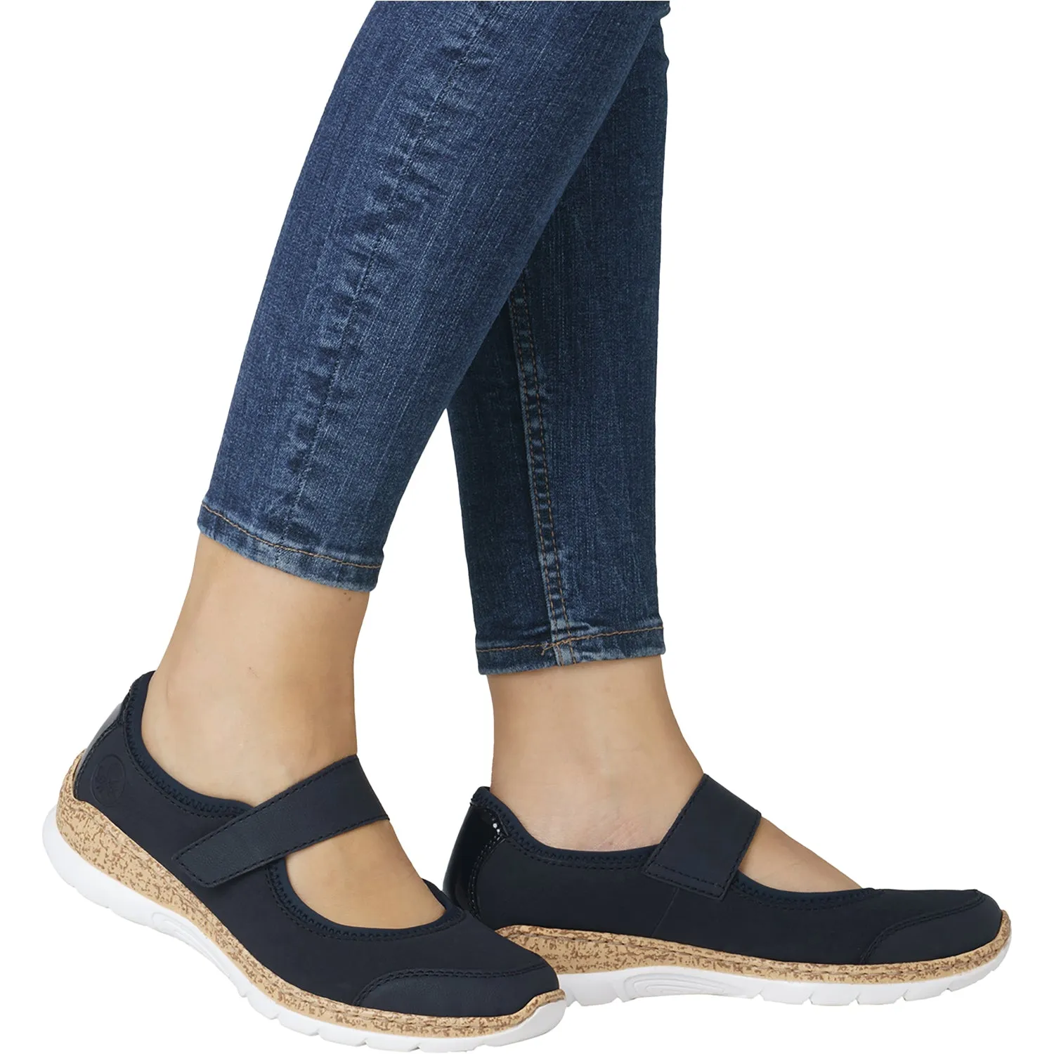 Women's Rieker N42B0-14 Pazifik/Pazifik Synthetic Stretch Nubuck