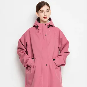 Women's Waterproof Lightweight Outdoor Hooded Rain Jacket