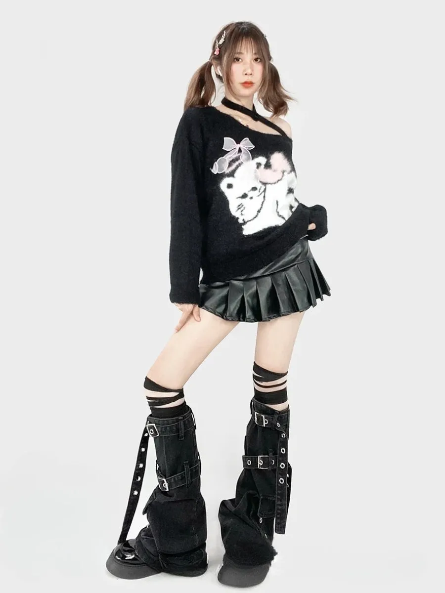 Y2K Grunge Cargo Pocket Leg Warmers
