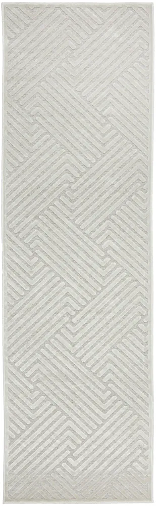 York Cindy  Natural White Runner Rug